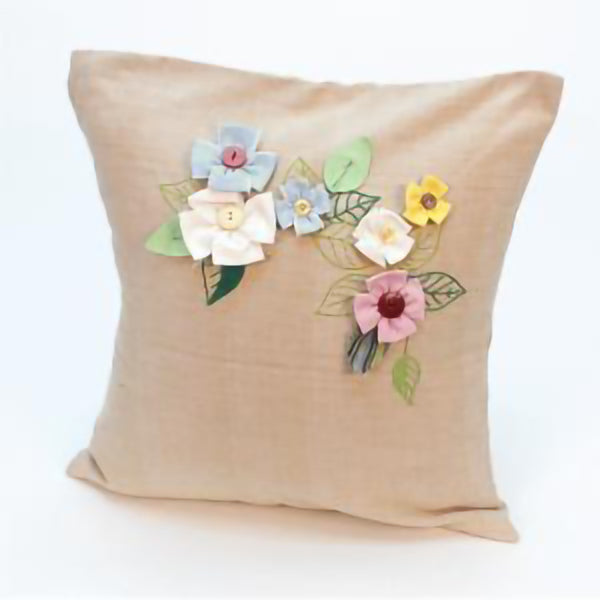 Flower Applique Cushion  (** COVER ONLY **)