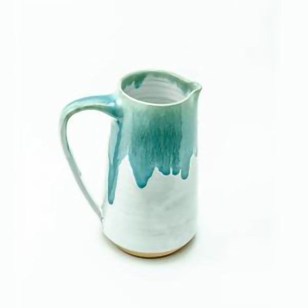Teal Stoneware Pitcher