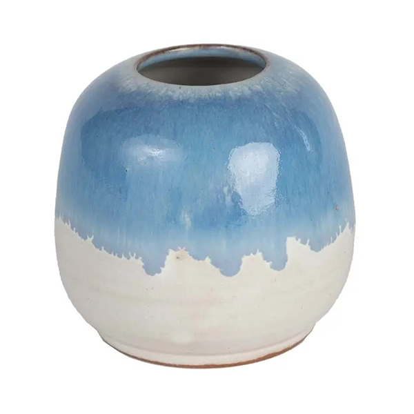 Blue Drip Bud Vase