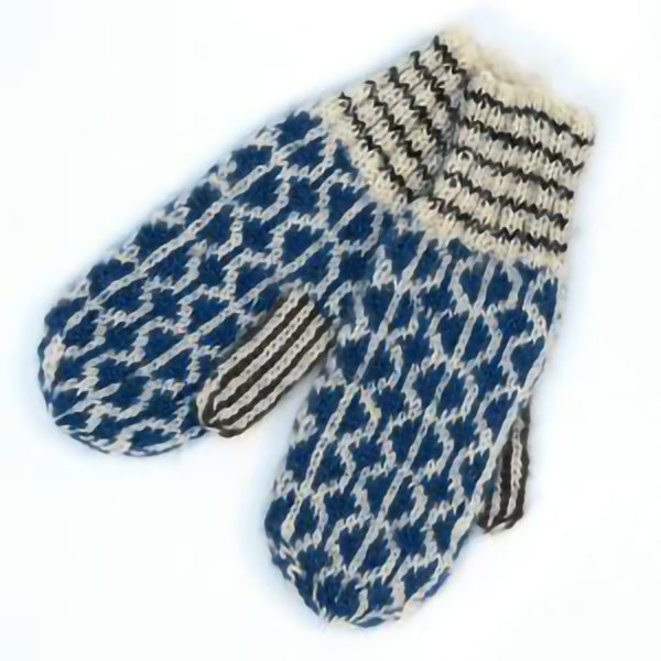 Blue CIrcles Mittens