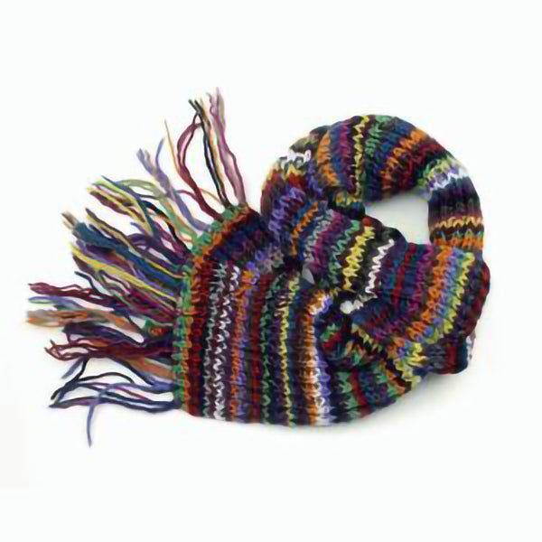 Rainbow Wool Scarf