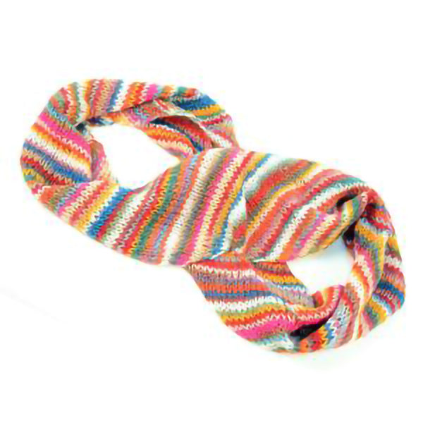Rainbow Knit Infinity Scarf