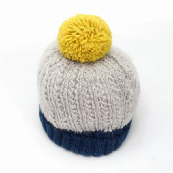 Yellow Pom Pom Toque