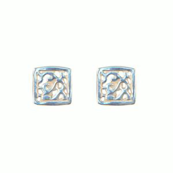 Filigree Square Studs