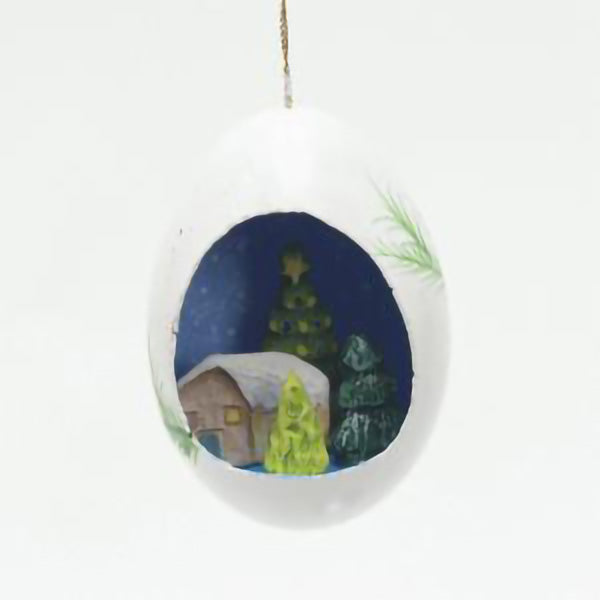 Woodland Scene Egg Ornament