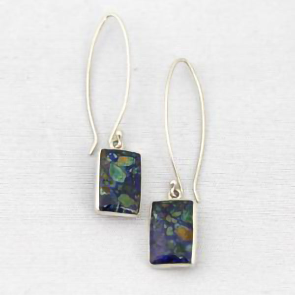 Stormy Azurite Earrings