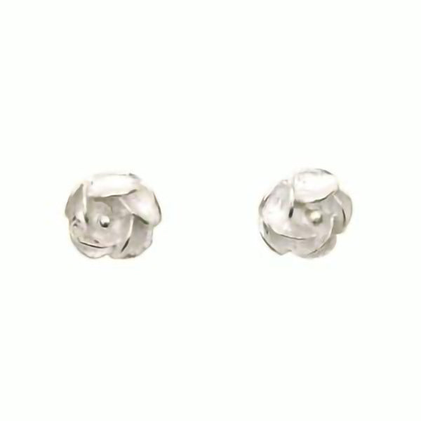 Silver Rose Studs