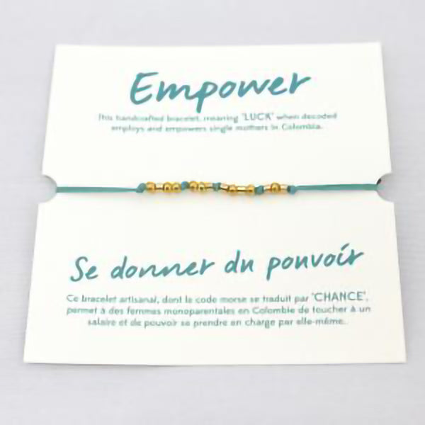 "Luck" Morse Code Bracelet