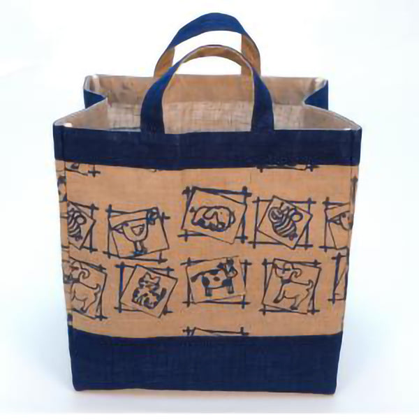 Blue Animal Print Tote