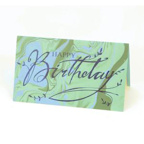 "Happy Birthday" Blue Card