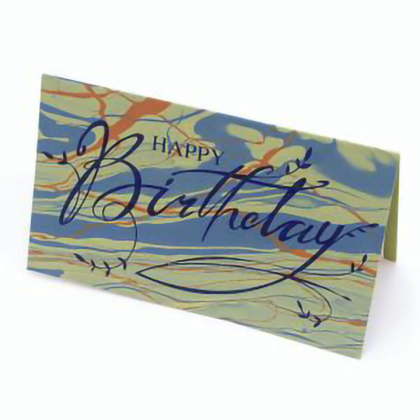 "Happy Birthday" Orange Card