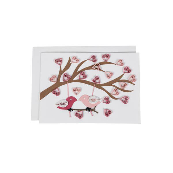 Quilling Card:  Love Birds