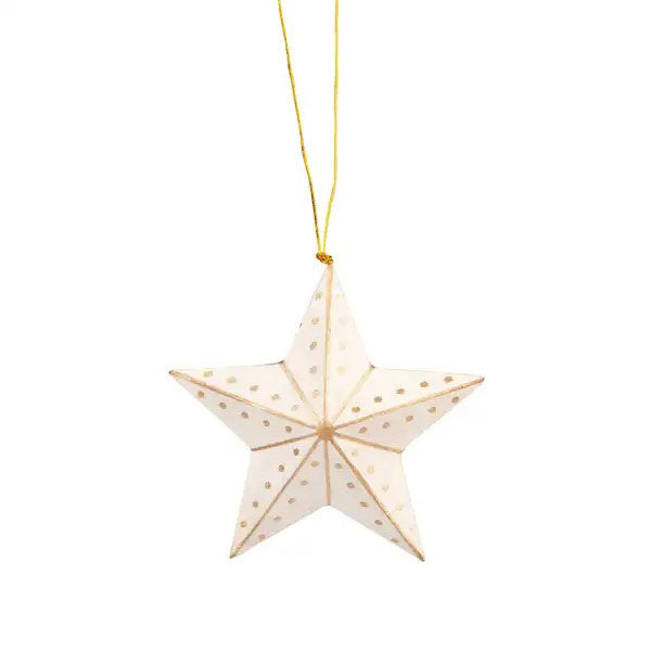 Gold Dot 3D Star Paper Ornament