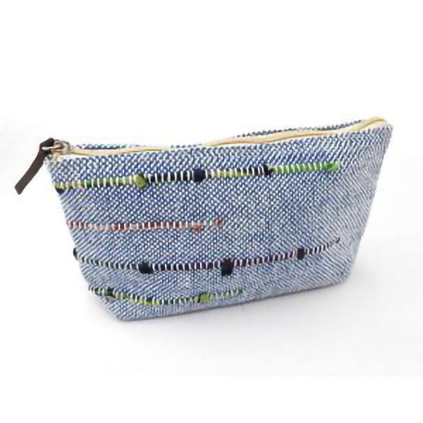 Cool Blue Jute Clutch