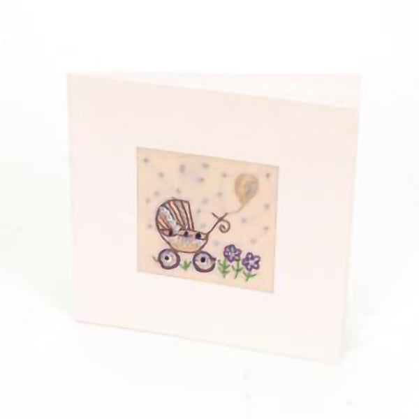 Baby Buggy Embroidered Card