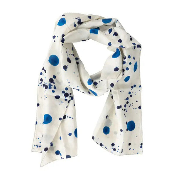 Ink Splotches Silk Scarf