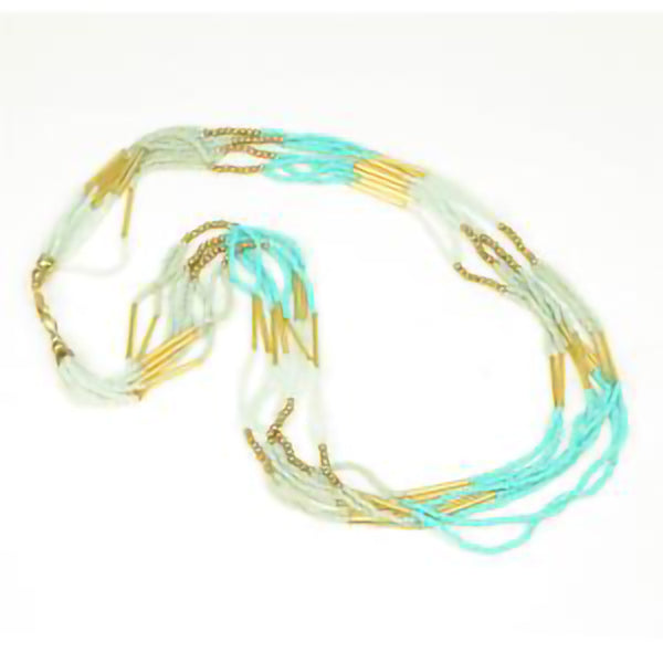 Multi-Strand Teal Necklace
