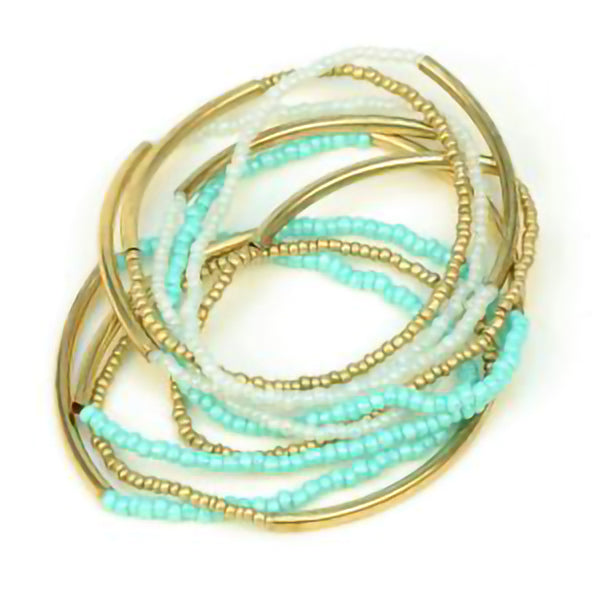 Teal 9-Strand Bracelet