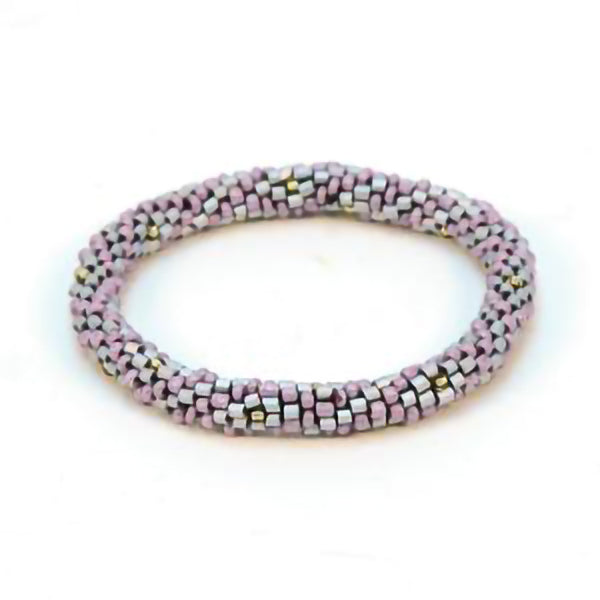 Lilac Beaded Stretch Bracelet