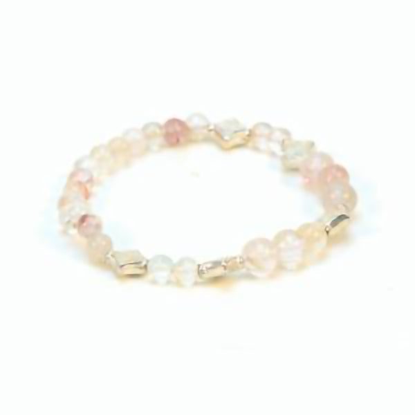 Pink Glass Bead Bracelet