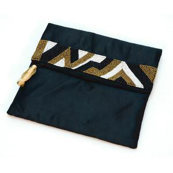 Black & Copper Beaded Clutch