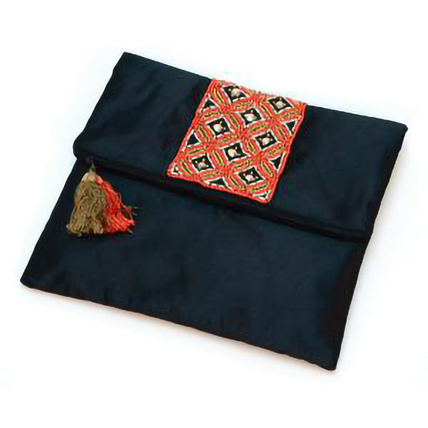 Red Diamonds Beaded Clutch