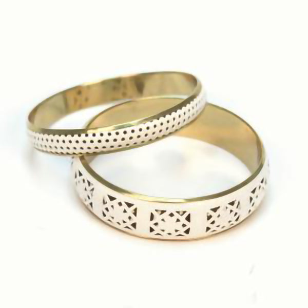 White Jali Double Bangle Set