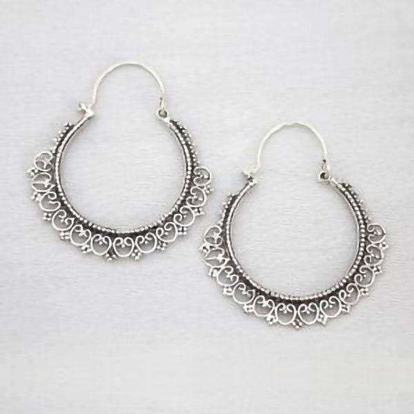 Filigree on sale hoop earrings