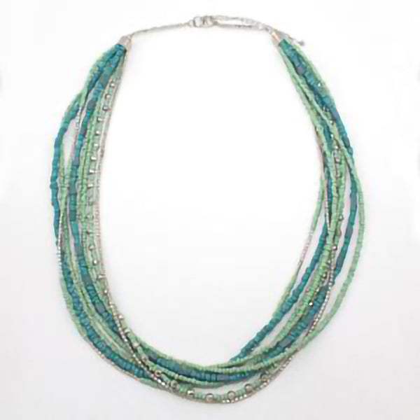 Multi-strand Green Necklace
