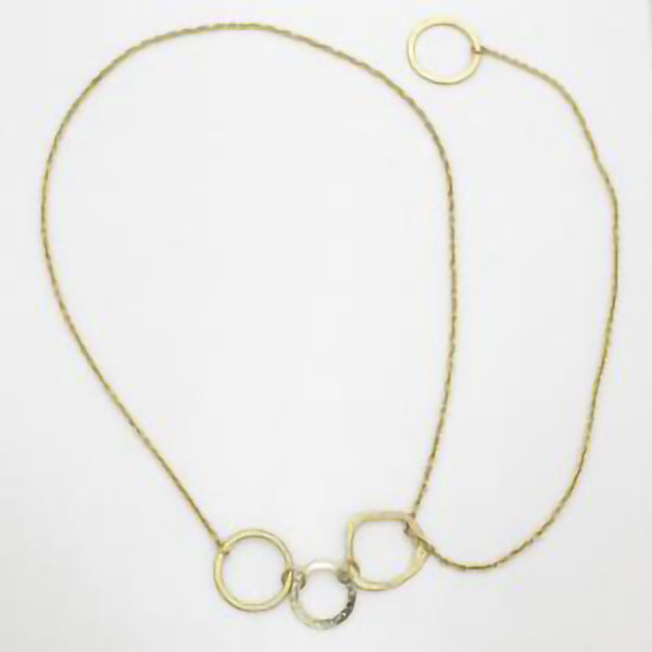 Multi-circle Lariat Necklace