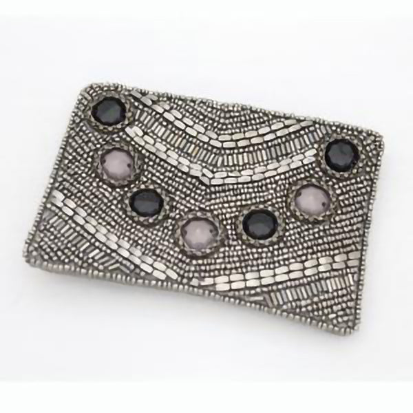 Grey beaded clutch bag online