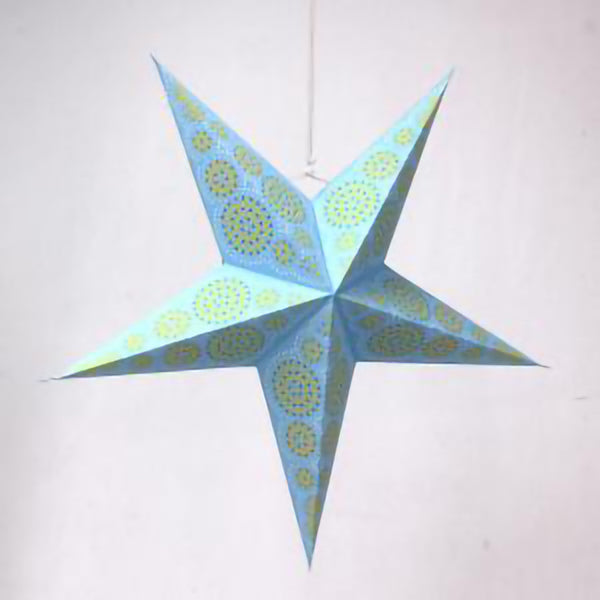 Blue Swirls 3D Star