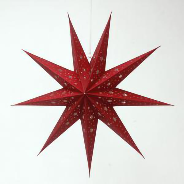 Red Glitter 3D Star
