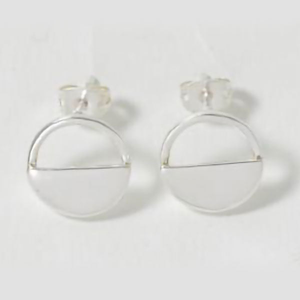 Half-moon Silver Studs
