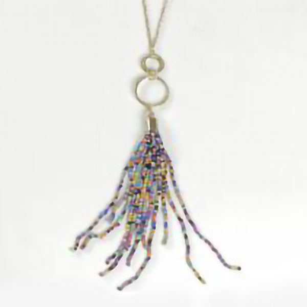 Rainbow Tassel Necklace