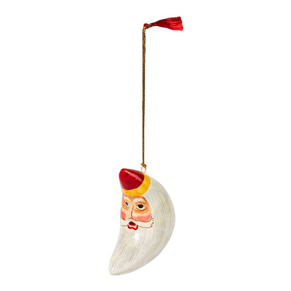 Santa Moon Ornament