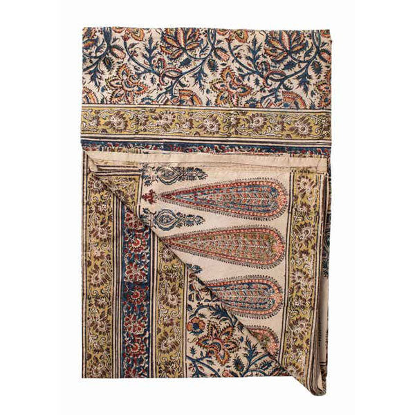 Cypress Trees Block Print Tablecloth