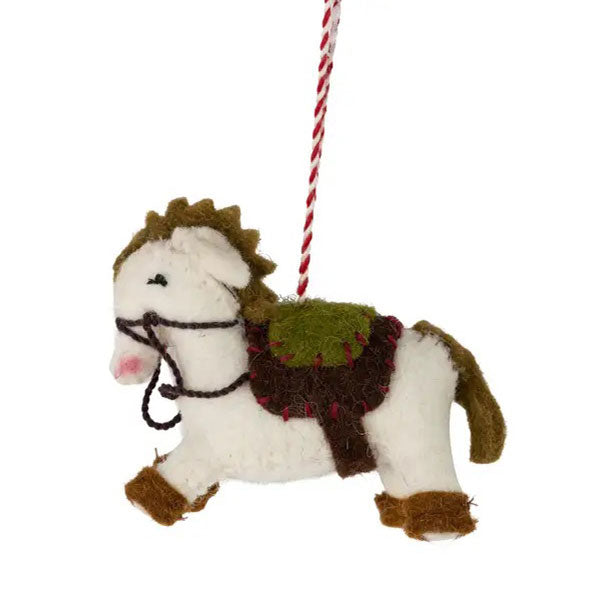 Saddled Horse Stuffed Ornament