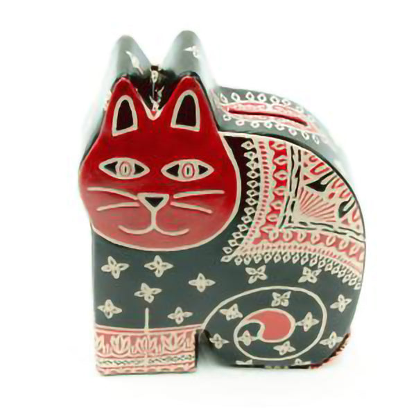 Leather Cat Bank