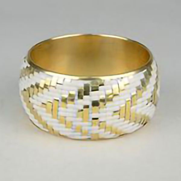 Gold Chevron Bangle