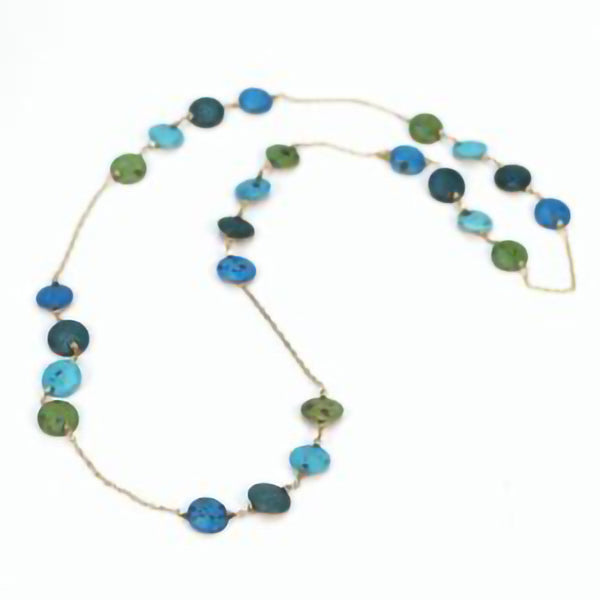 Teal Disc Necklace