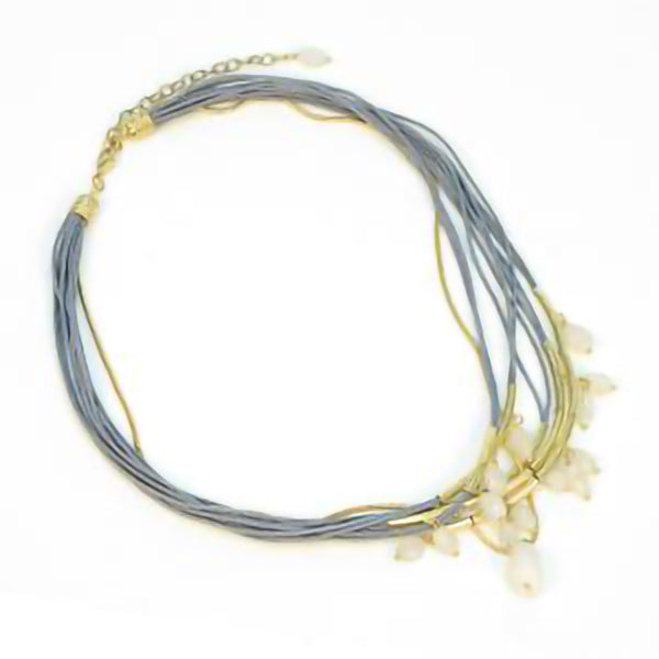 Mutli-strand Grey Necklace