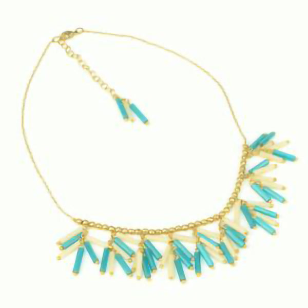 Green Tubes Necklace