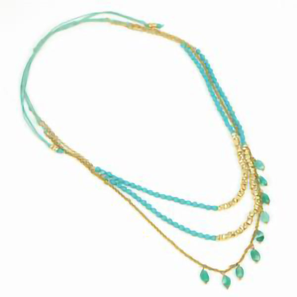Triple Aqua Necklace