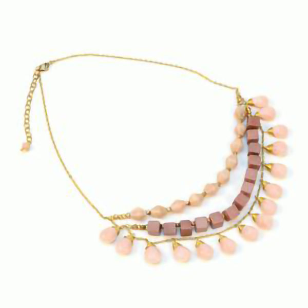 Peach and Plum Necklace