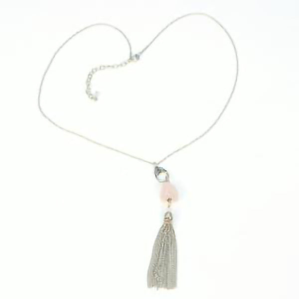 Pink Tassel Necklace