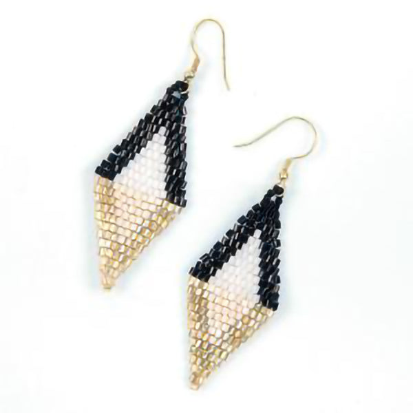 Triple Tone Diamond Earrings