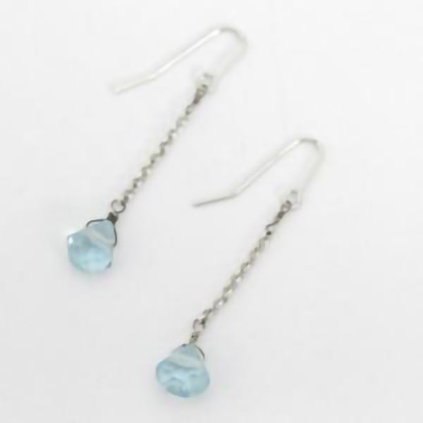 Soft Blue Dangle Earrings