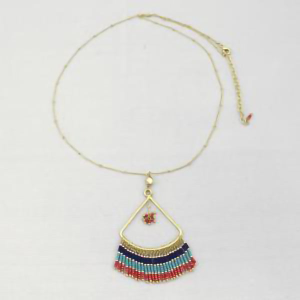 Tri-beaded Triangle Necklace