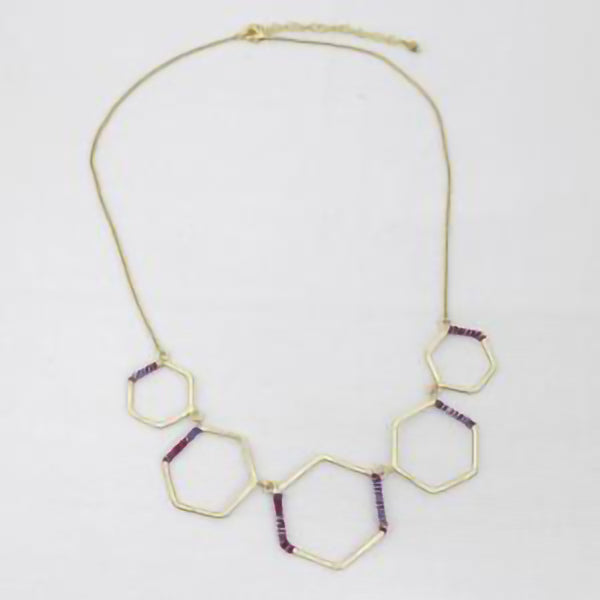 Hexagon Thread Necklace